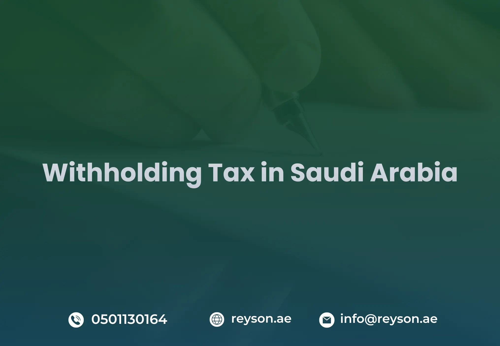 Withholding Tax in Saudi Arabia